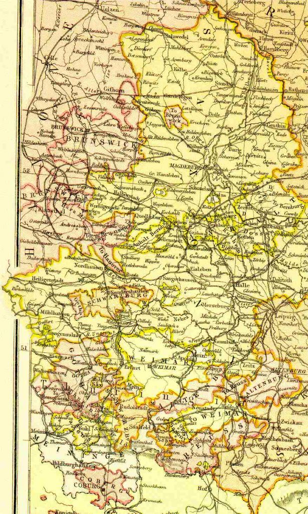 Saxony West 1850 FEEFHS   East Saxony In 1850 